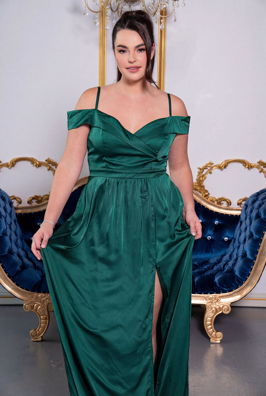 bridesmaid dress on a model