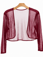 Chiffon MJ Bolero Burgundy