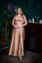 One-Shoulder Drape A-Line Evening Gown