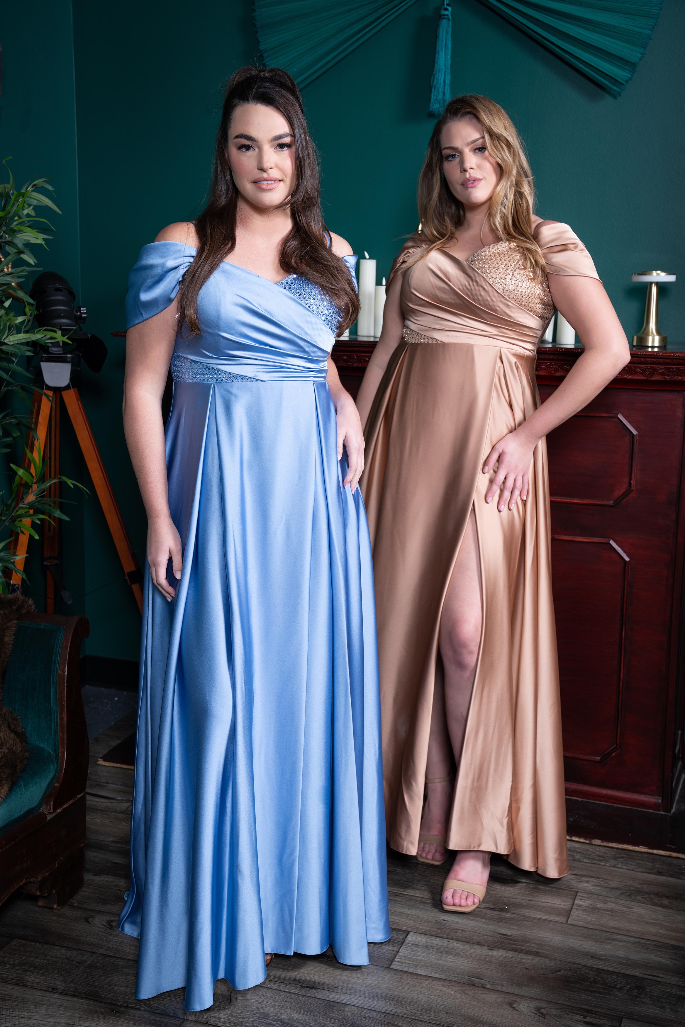 One-Shoulder Drape A-Line Evening Gown